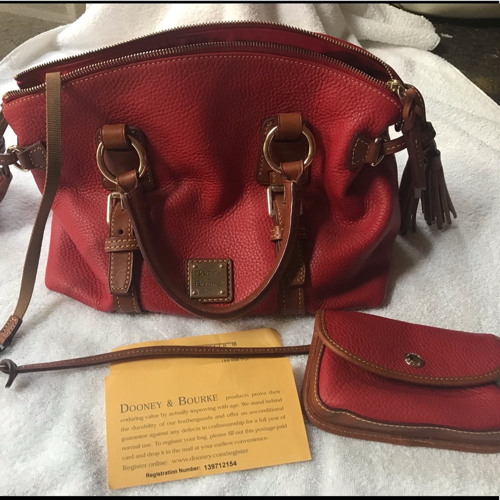 Red Pebble Dooney and Bourne handbag